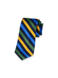 Stripe Woven Silk Tie - Multi