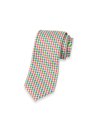 Geometric Woven Silk Tie - Multi