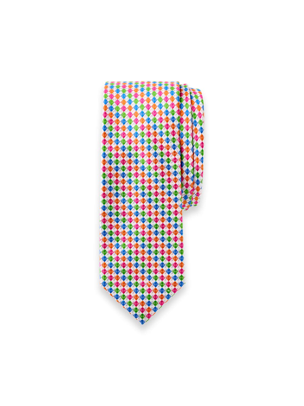 Product Image of Geometric Woven Silk Tie-Multi