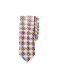 Geometric Woven Silk Tie - Multi