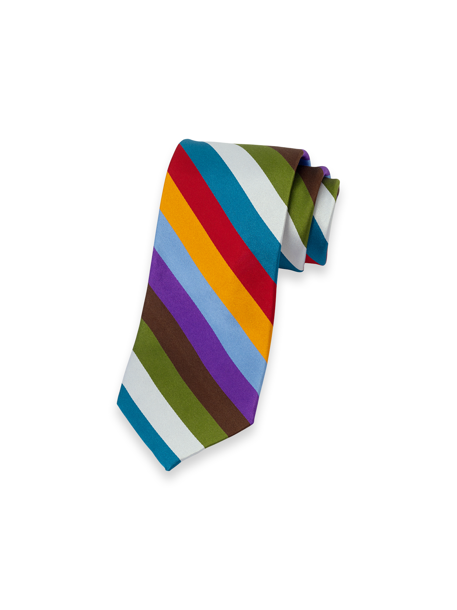 Stripe Woven Silk Tie - Multi