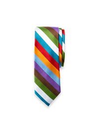 Stripe Woven Silk Tie - Multi