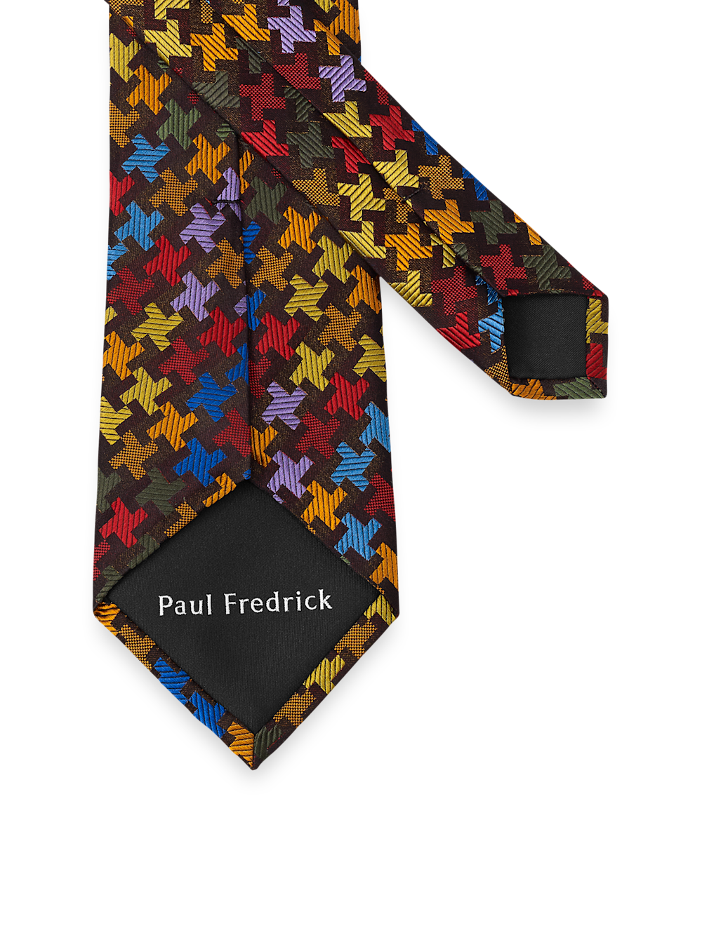 Alternate Image of Geometric Woven Silk Tie-2