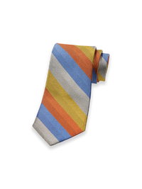 Stripe Woven Silk Tie - Multi