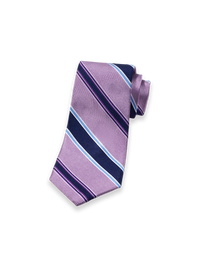 Stripe Woven Silk Tie - Purple Multi
