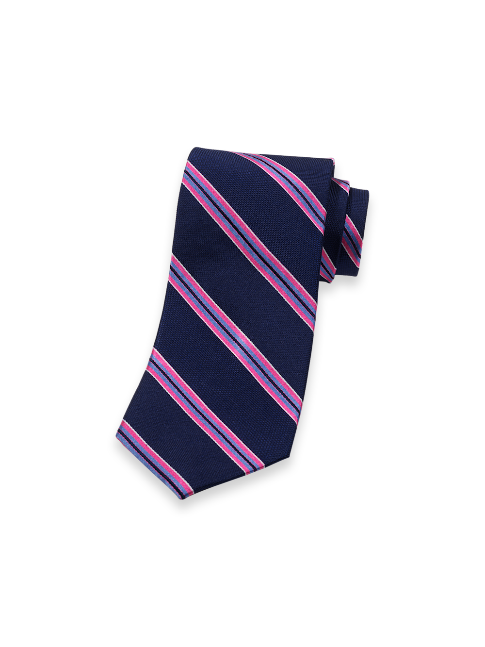 Product Image of Stripe Woven Silk Tie-Navy Multi