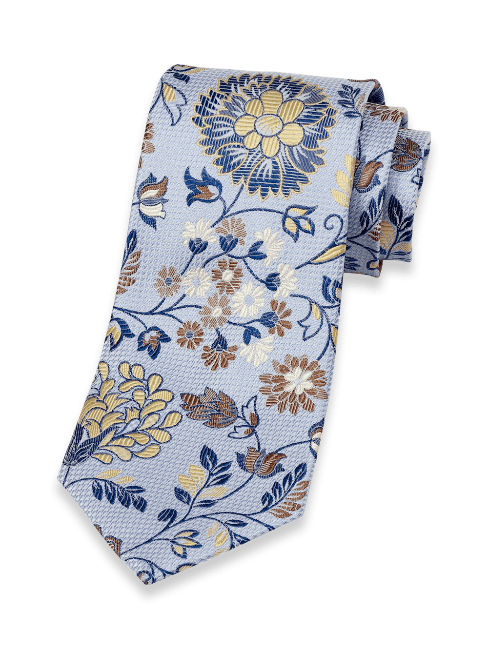 Product Image of Floral Woven Silk Tie-Blue Multi
