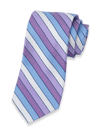 Stripe Woven Silk Tie - Purple Multi