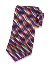 Geometric Woven Silk Tie - Multi