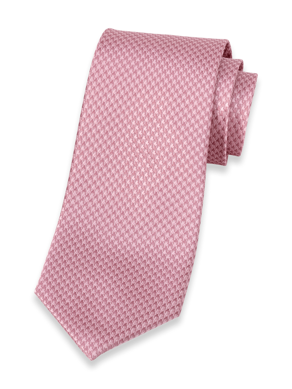 Product Image of Houndstooth Woven Silk Tie-Pink