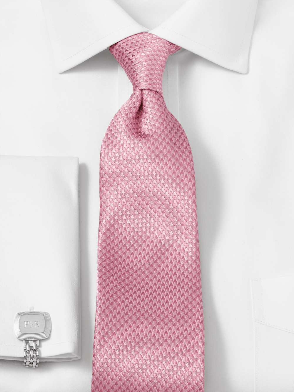 Alternate Image of Houndstooth Woven Silk Tie-1