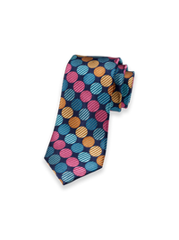 Circles Woven Silk Tie - Multi
