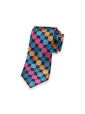 Circles Woven Silk Tie - Multi