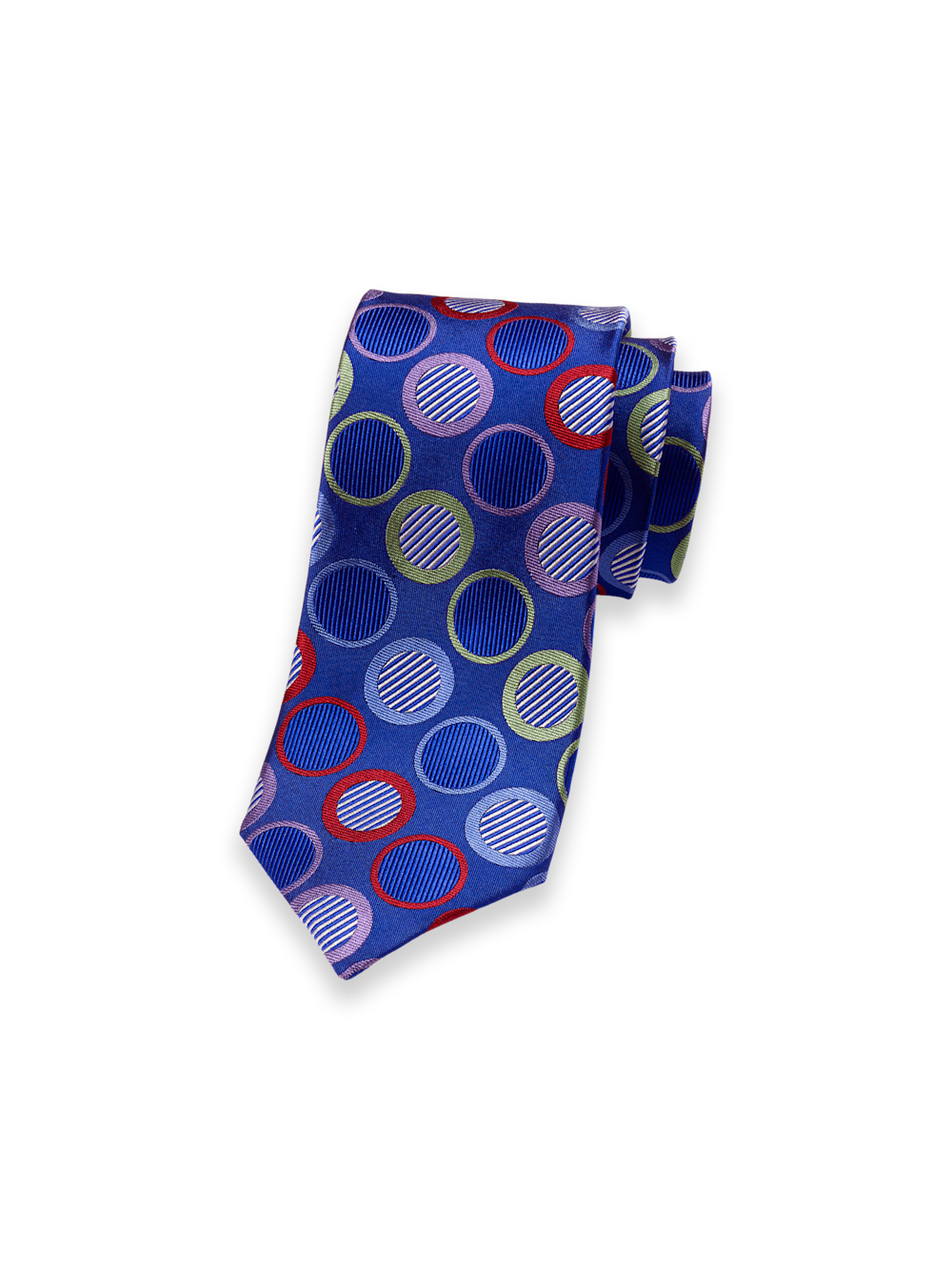 Product Image of Circles Woven Silk Tie-Blue Multi
