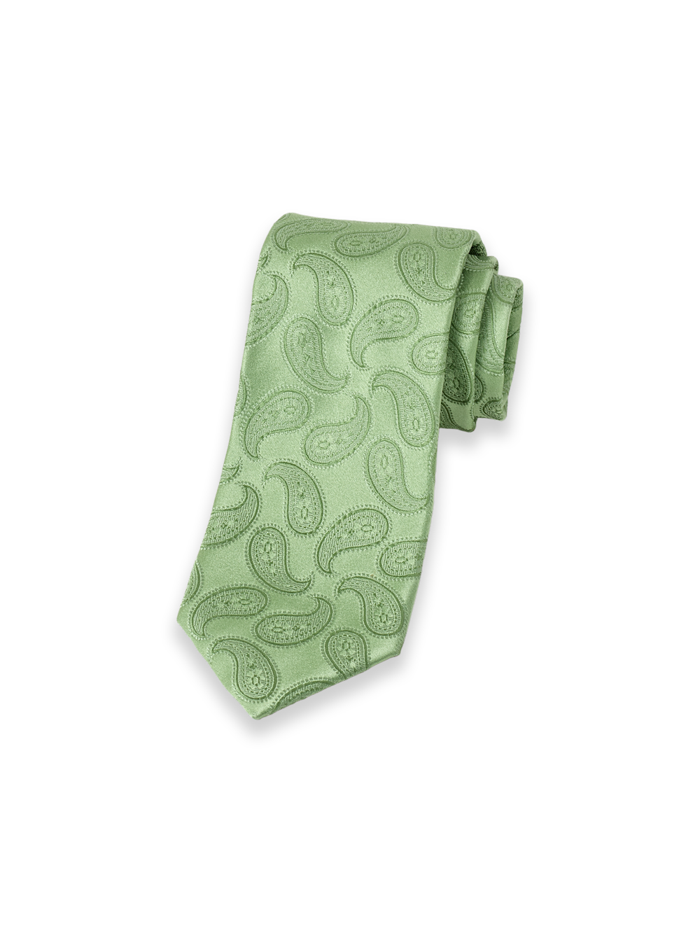 Product Image of Paisley Woven Silk Tie-Green