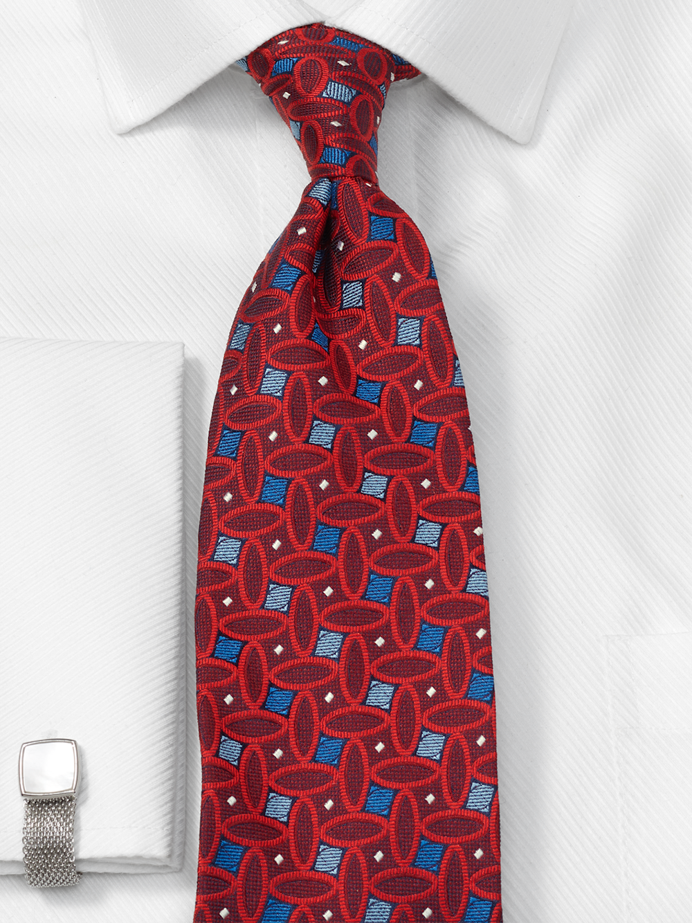 Alternate Image of Geometric Woven Silk Tie-1