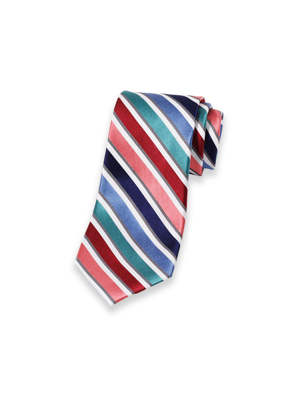 Product Image of Stripe Woven Silk Tie-Multi