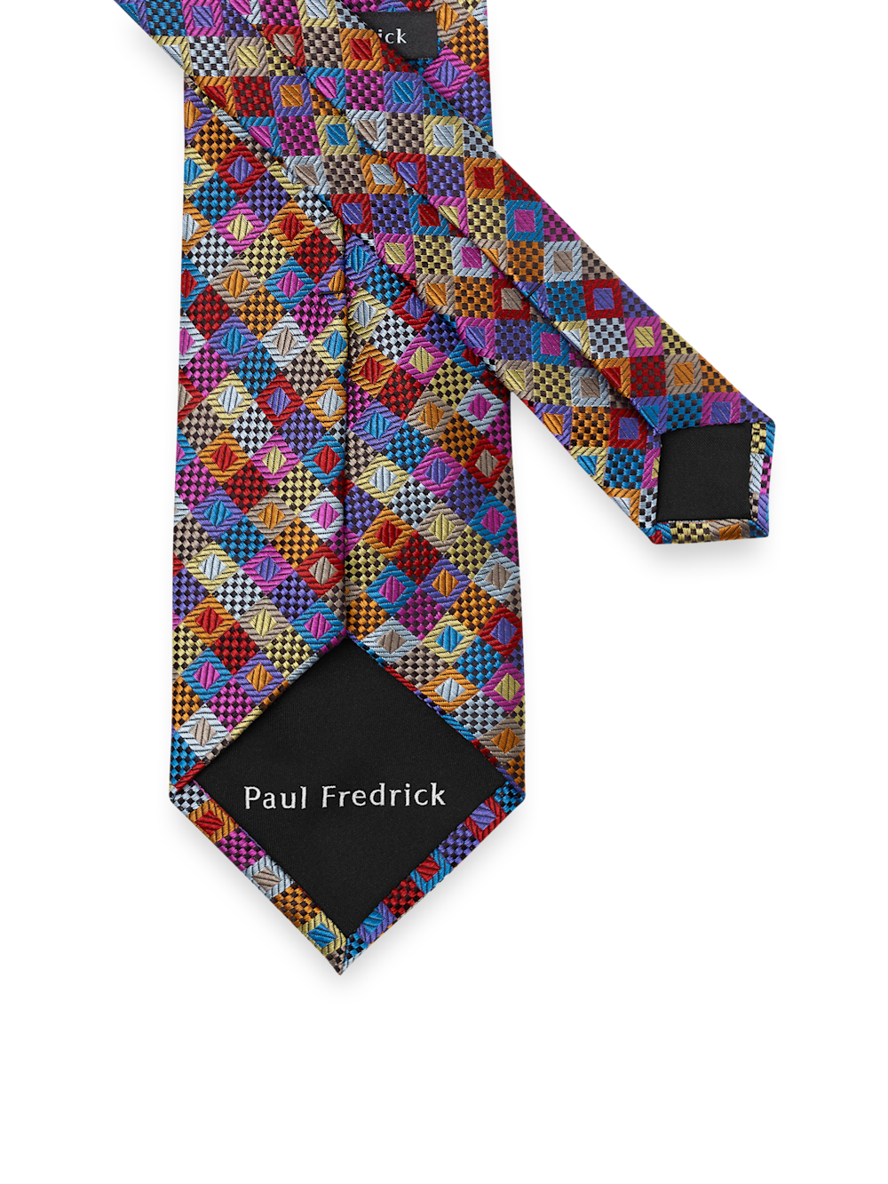 Alternate Image of Geometric Woven Silk Tie-2