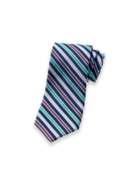 Stripe Woven Silk Tie - Multi