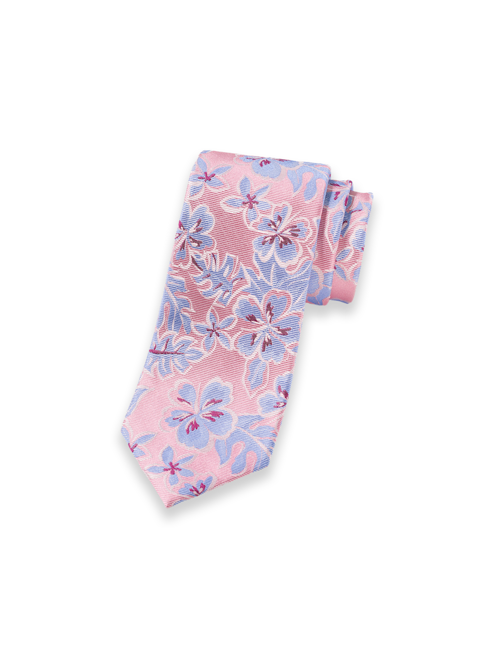 Product Image of Floral Woven Silk Tie-Pink/Blue