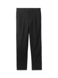 Wool Stretch Tuxedo Pants - Black
