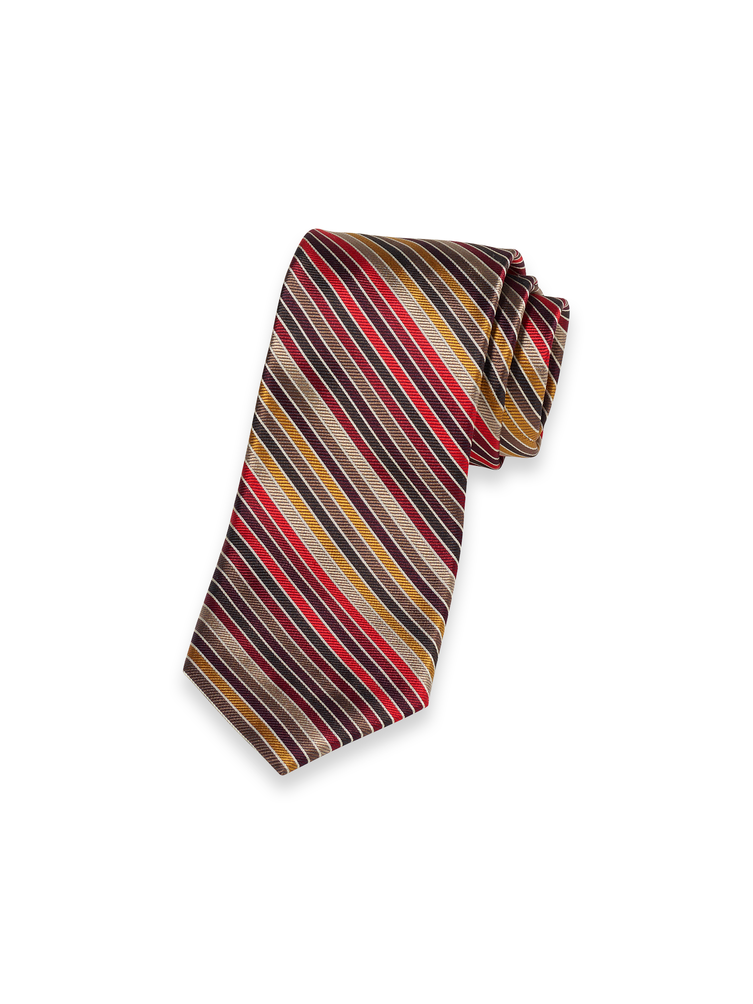 Stripe Woven Silk Tie - Multi