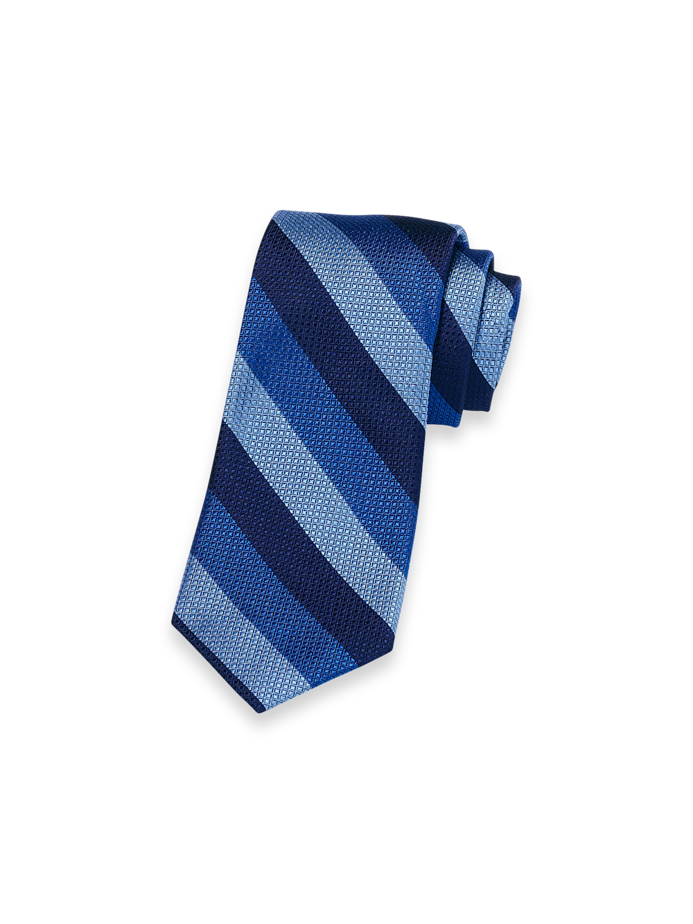 Product Image of Stripe Woven Silk Tie-Blue Multi