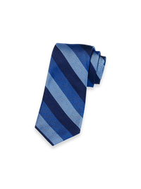Stripe Woven Silk Tie - Blue Multi