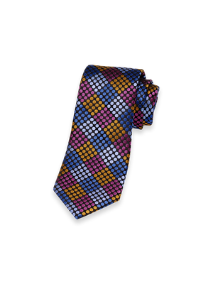 Geometric Woven Silk Tie - Multi