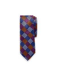 Geometric Woven Silk Tie - Multi