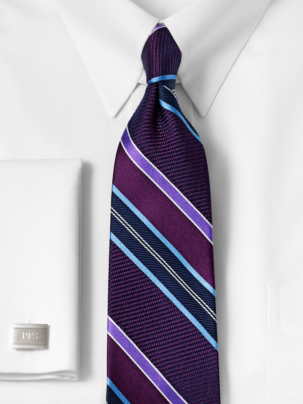 Alternate Image of Stripe Woven Silk Tie-1