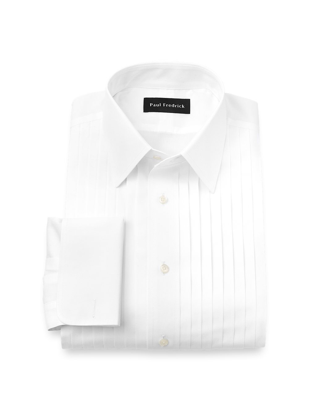 Non-Iron Cotton Tuxedo Shirt - White – Paul Fredrick