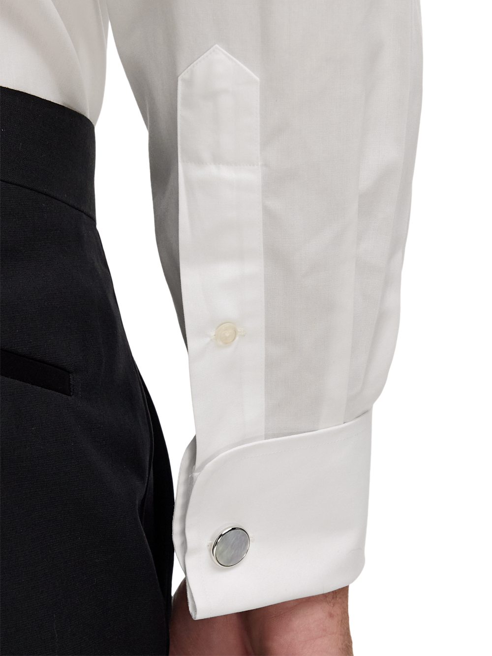 Non-Iron Cotton Tuxedo Shirt - White Paul Fredrick Non-Iron Cotton Tuxedo Shirt - White Paul Fredrick