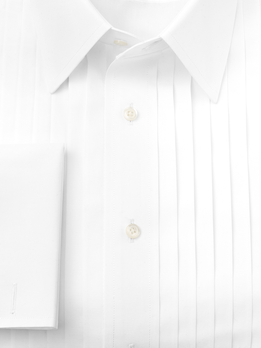 Non-Iron Cotton Tuxedo Shirt - White Classic Fit / 19 / 36 Non-Iron Cotton Tuxedo Shirt - White Classic Fit / 19 / 36