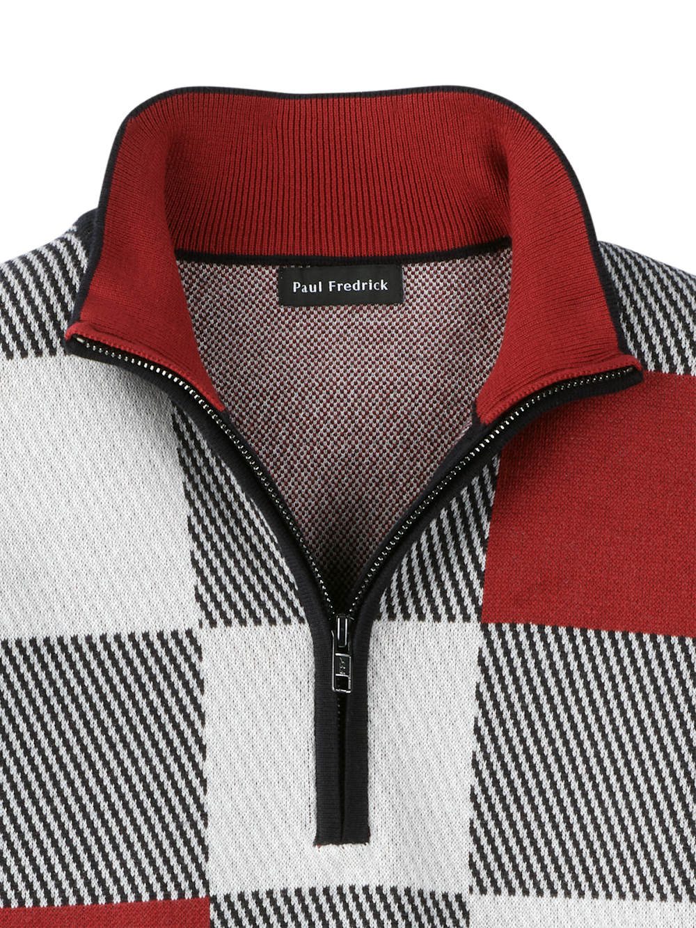 Alternate Image of Cotton Quarter Zip Mock Neck Sweater-5