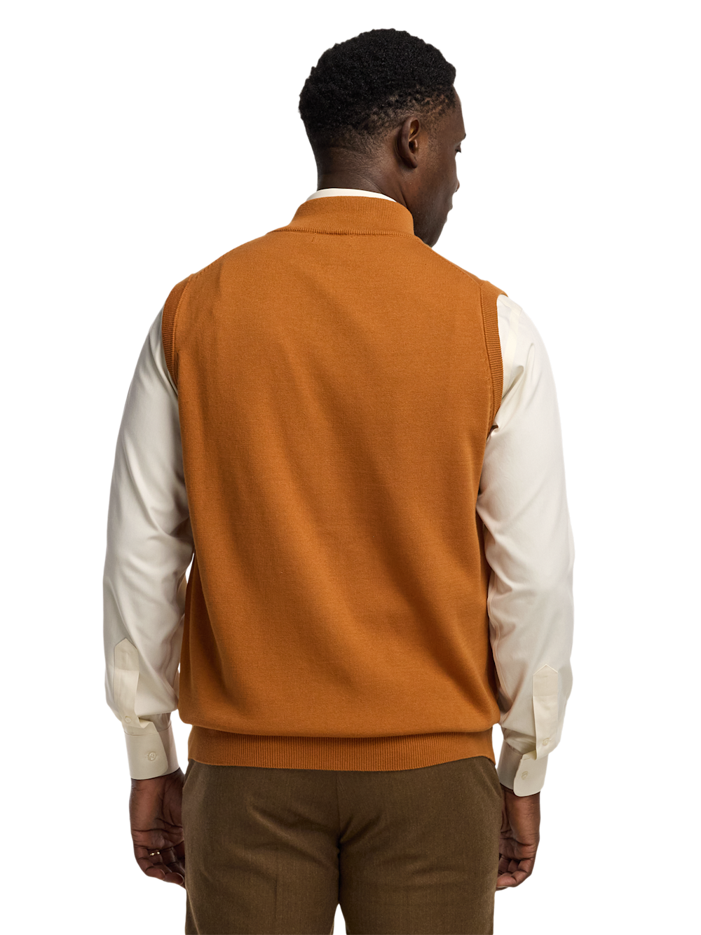 Alternate Image of Cotton Full Zip Mock Neck Vest-4