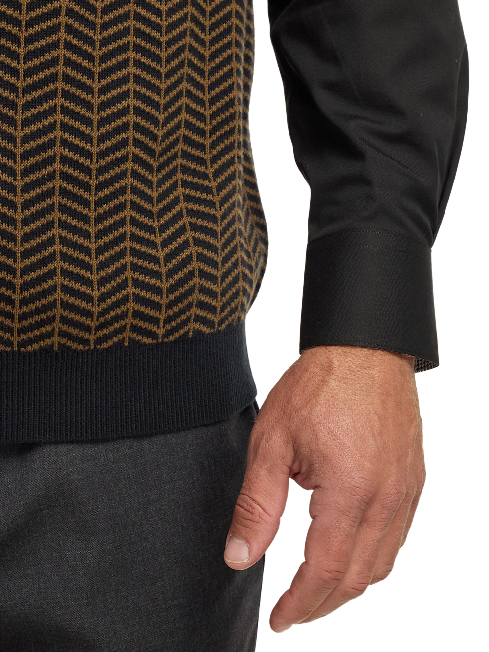 Alternate Image of Cotton Full Zip Mock Neck Vest-3