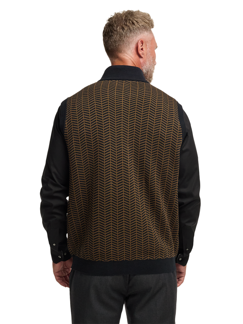 Alternate Image of Cotton Full Zip Mock Neck Vest-4