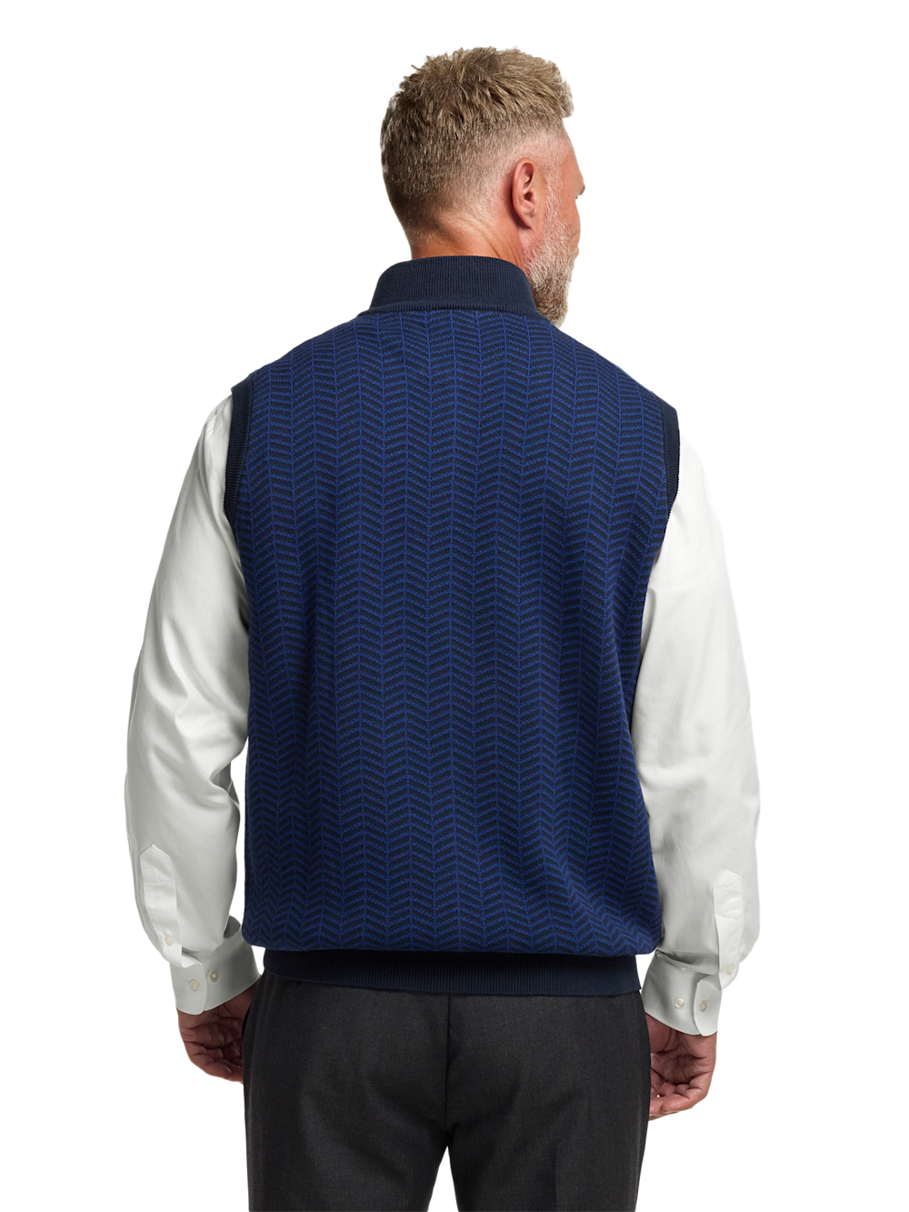 Alternate Image of Cotton Full Zip Mock Neck Vest-4
