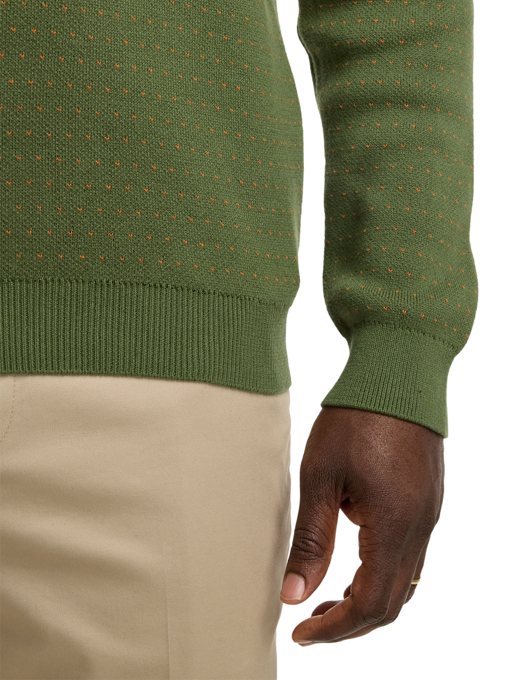 Alternate Image of Cotton Quarter Zip Mock Neck Sweater-3