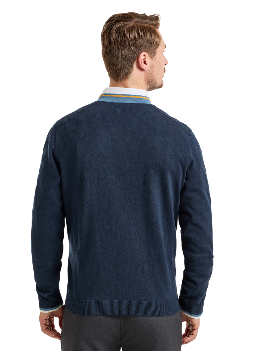 Alternate Image of Cotton Button Front Cardigan Sweater-3