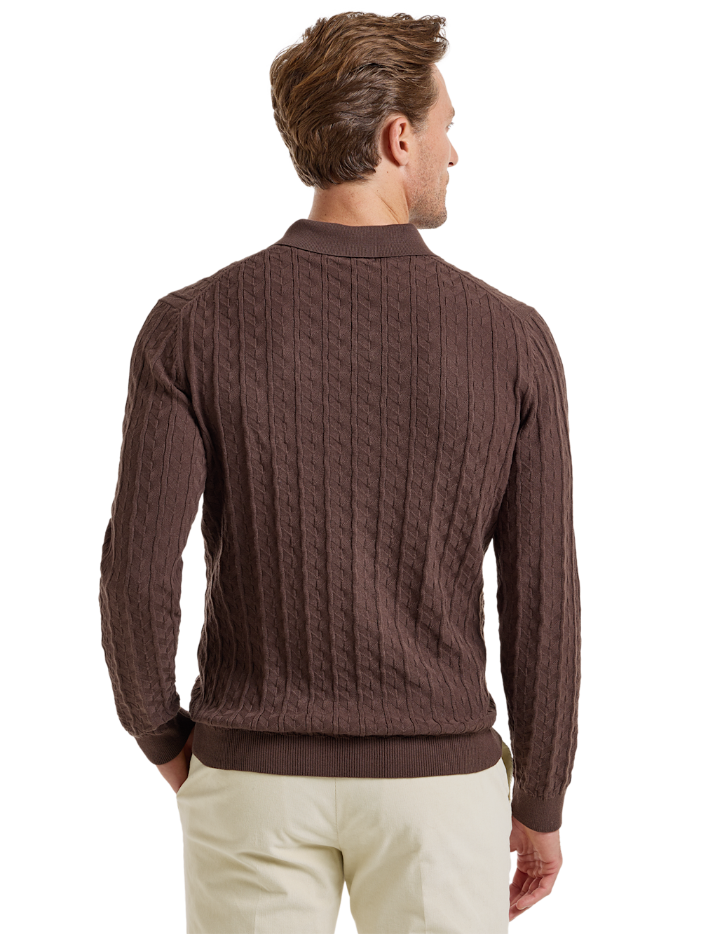 Alternate Image of Cotton Johnny Collar Sweater-3