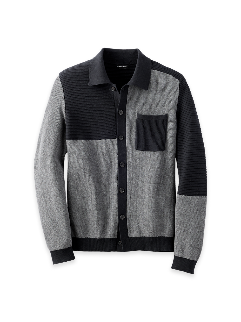 Men's Black/Grey Solid Knitwear 