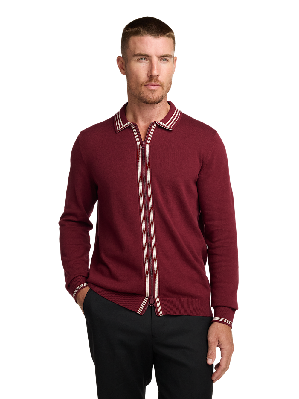 Alternate Image of Cotton Full Zip Polo-1