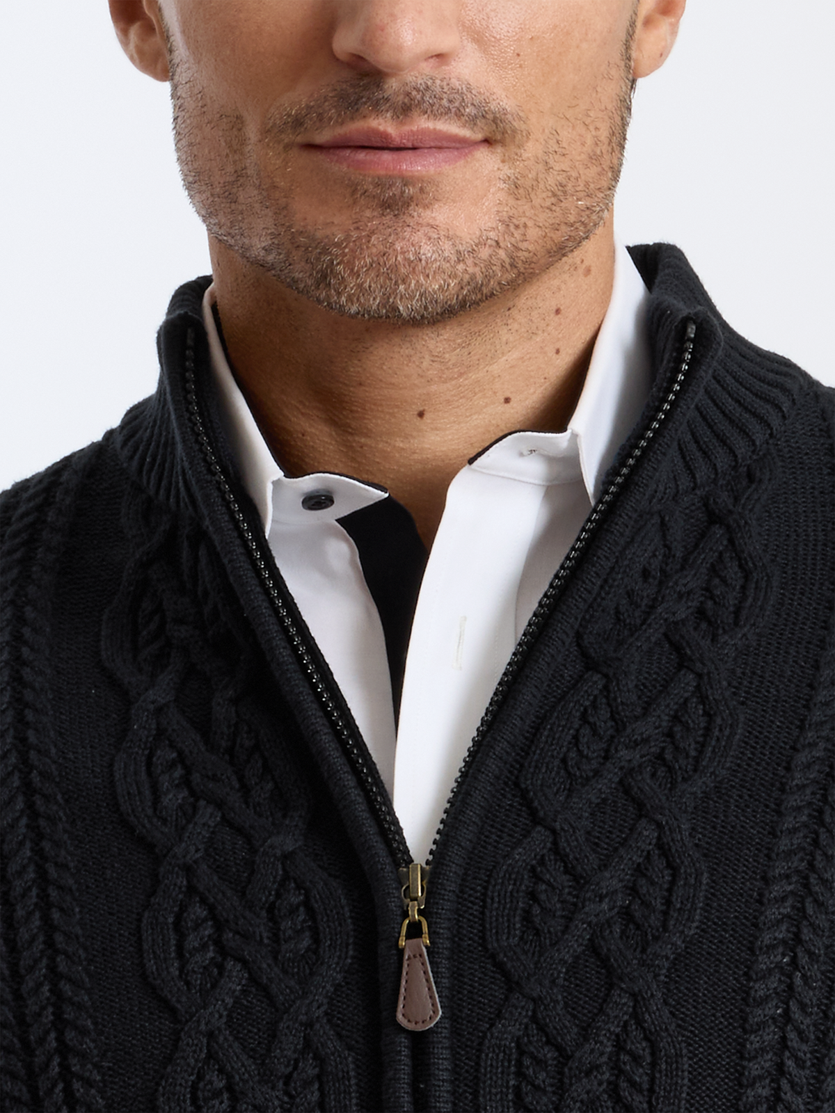 Alternate Shot of Men's black  Knitwear  - 2