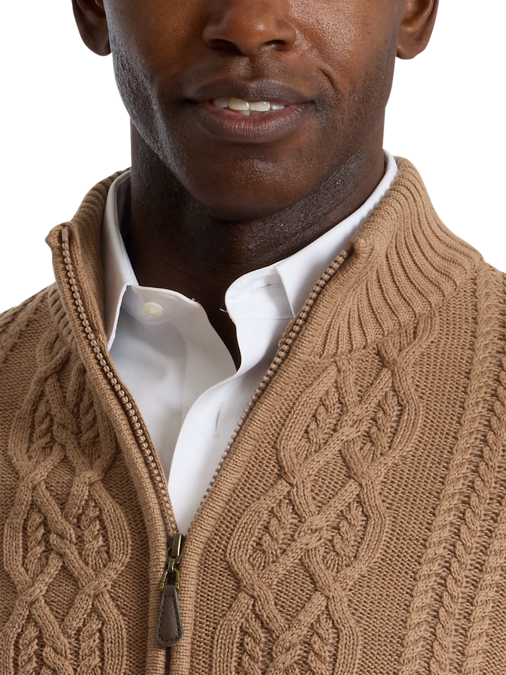 Alternate Shot of Men's brown  Knitwear  - 2