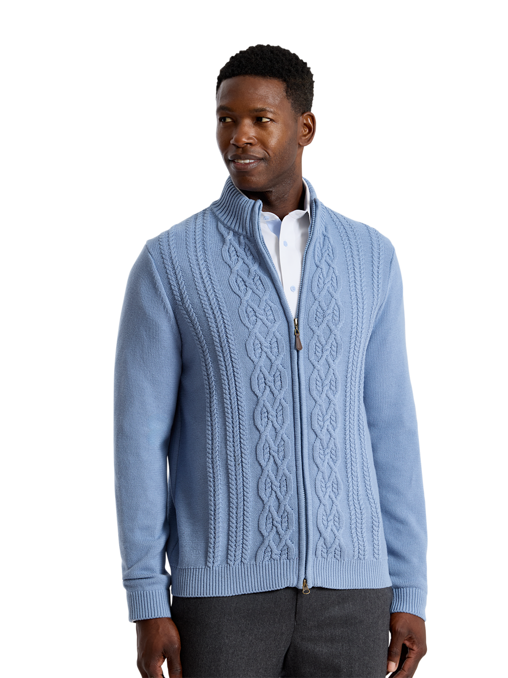 Alternate Shot of Men's blue  Knitwear  - 1