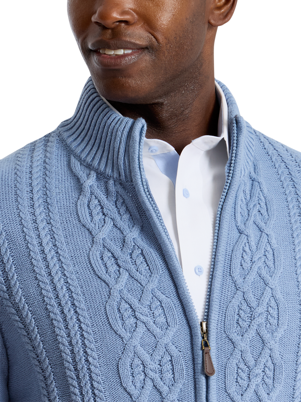 Alternate Shot of Men's blue  Knitwear  - 2