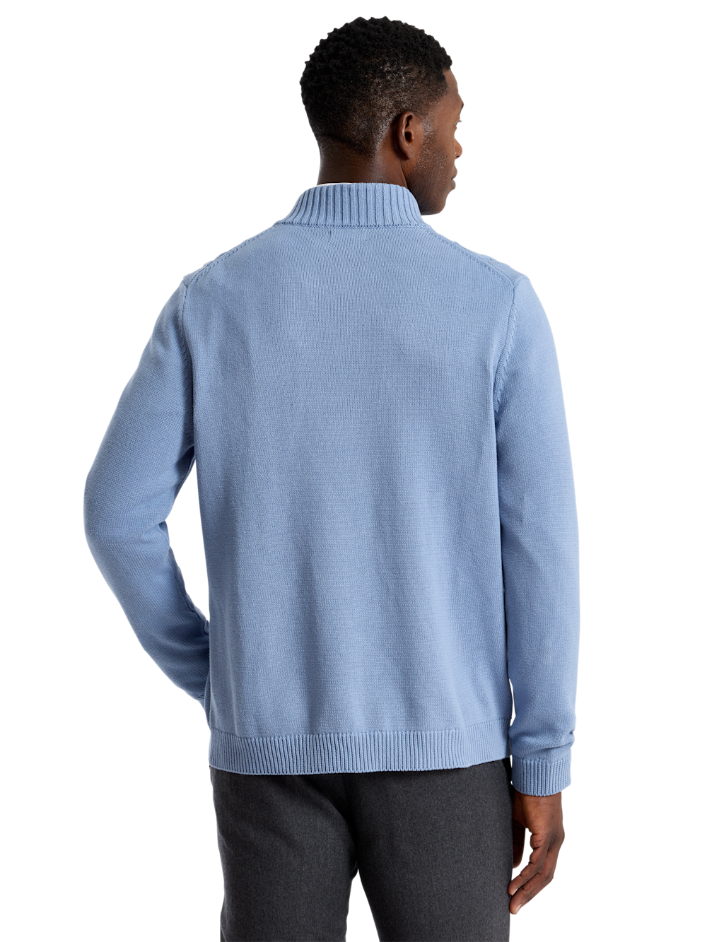 Alternate Shot of Men's blue  Knitwear  - 3