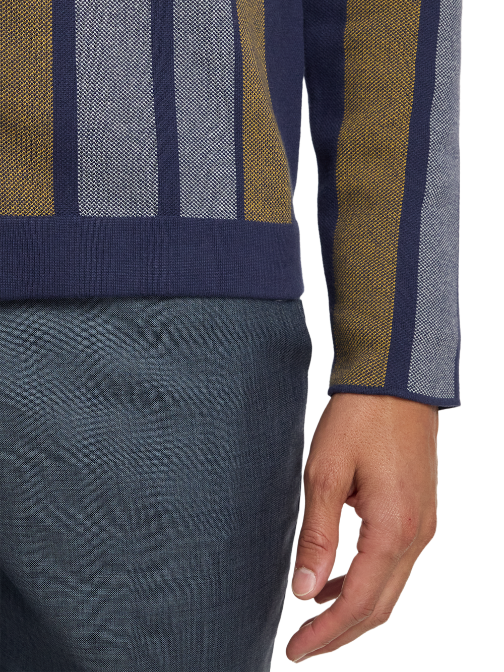 Alternate Image of Cotton Notch Lapel Cardigan Sweater-3
